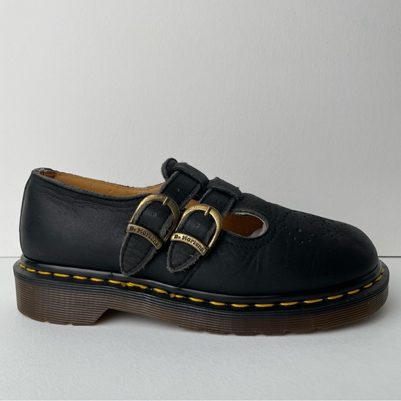 Vintage Dr. Martens Black MIE 8065 Leather Double Strap Mary Janes UK 4 - Picture 5 of 16